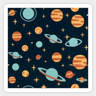 Interstellar Waltz: When Planets & Stars Dance Together in Space Sticker